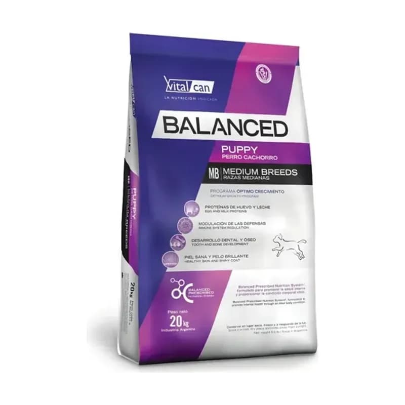 Balanced Cachorro Raza Mediana y Grande x 20 kg